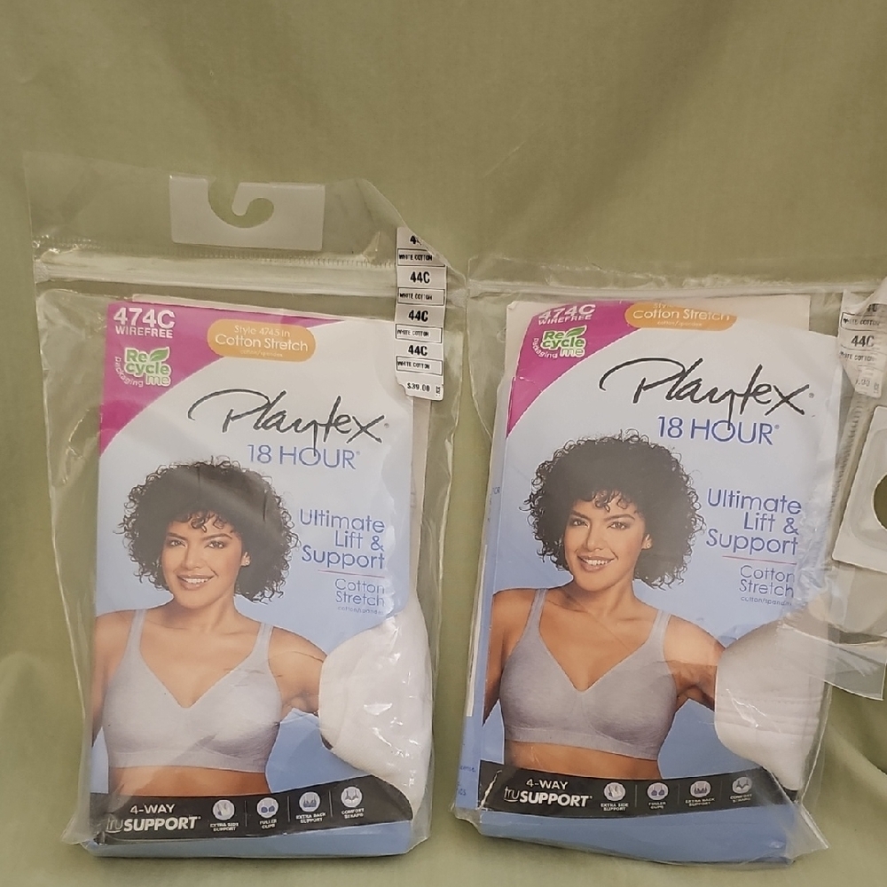 Playtex 18 Hour Cotton Stretch Bra - White